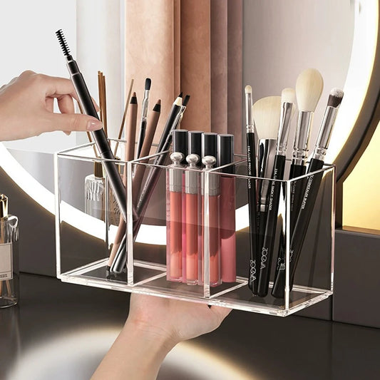 Transparent Makeup Brush Organizer