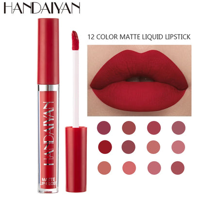Handaiyan 12 Colors Matt Lip Gloss