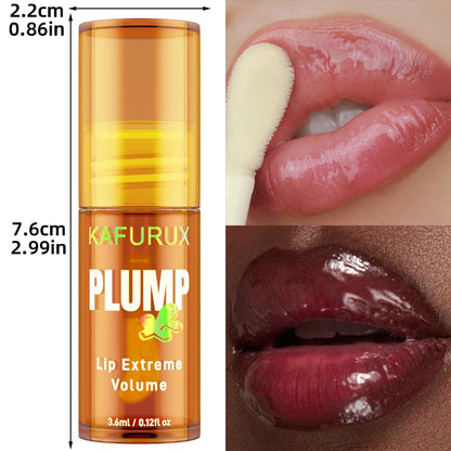 2PC Lip Plump Long Lasting Lip Oil Moisturizing Lip Gloss Serum